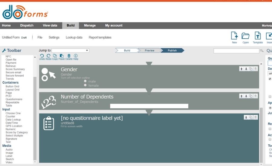 doForms-mobile-form-using-questionnaire function