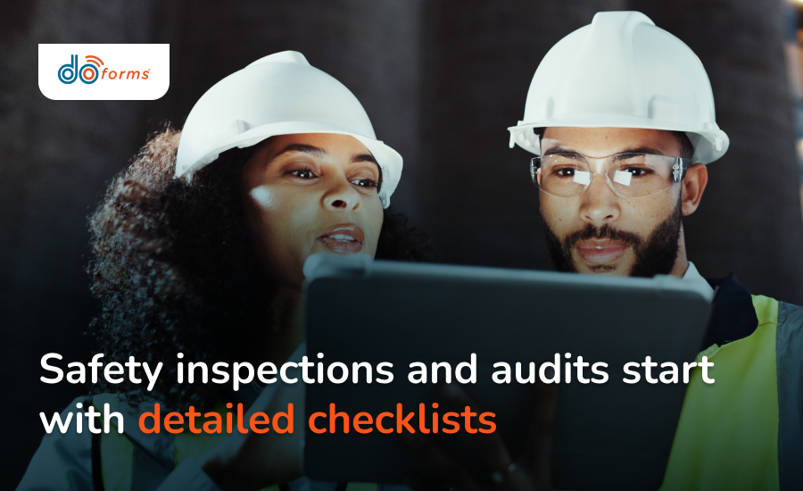 Two people conducting a safety audit