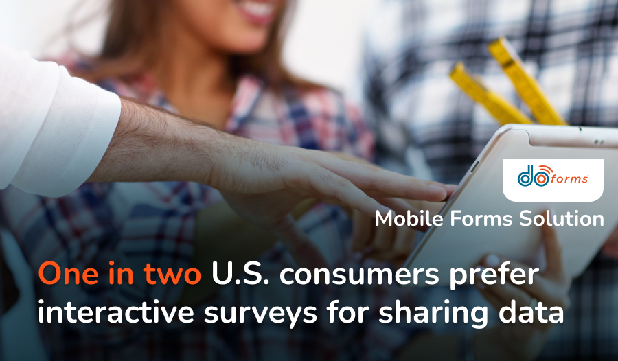 A custom image showing the most popular data collection method among U.S. consumers