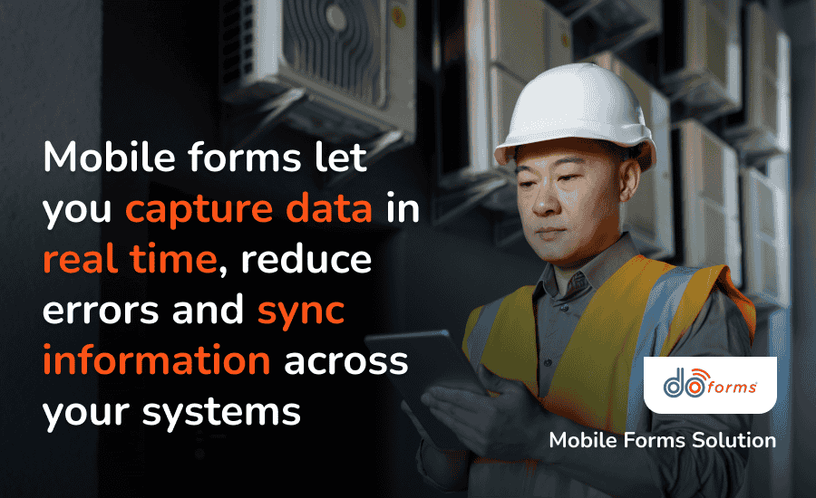 An HVAC technician with a tablet