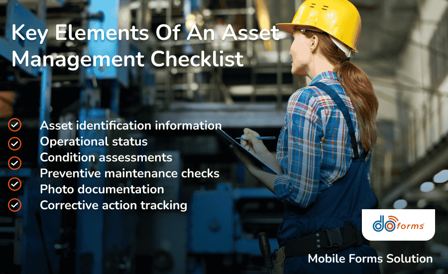 A woman with a tablet checking assets